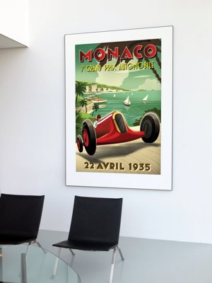 Retro plakat Grand Prix Autmobile Monaco