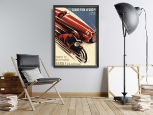 Plakat w stylu retro Grand Prix Europe