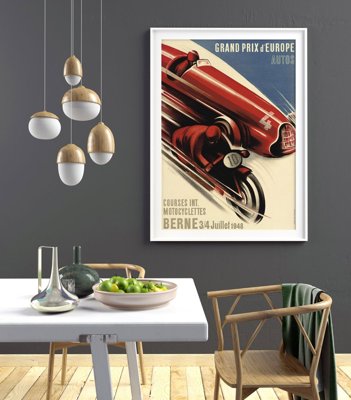 Plakat w stylu retro Grand Prix Europe