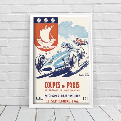 Plakatyw stylu retro Automobile Coupe De Paris