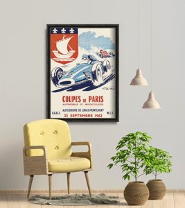 Plakatyw stylu retro Automobile Coupe De Paris