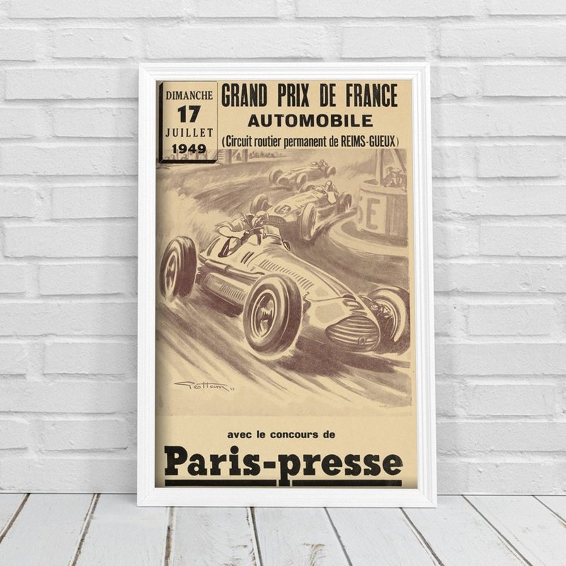 Plakat na ścianę Automobile Grand Prix De France
