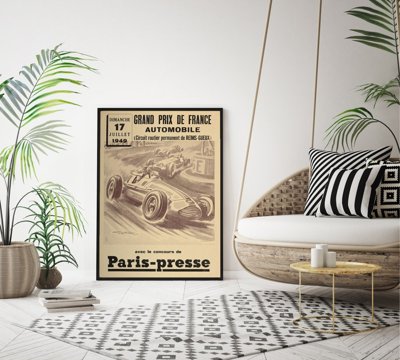 Plakat na ścianę Automobile Grand Prix De France