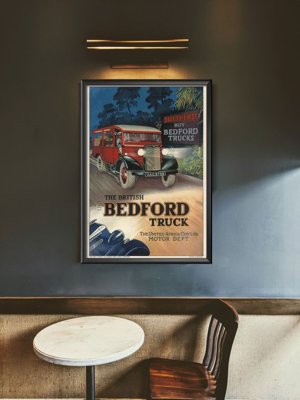 Plakat retro Brytyjska ciężarówka Bedford