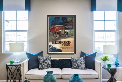 Plakat retro Brytyjska ciężarówka Bedford