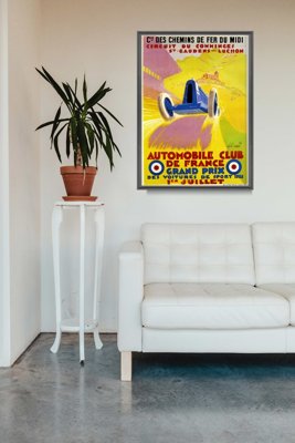 Retro plakat Automobile Club de France Grand Prix Alphonse Noel