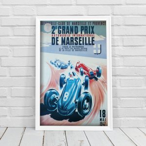 Plakat w stylu vintage Grand Prix de Marseille