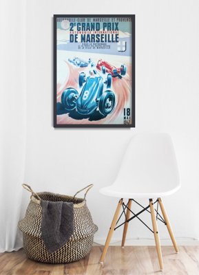 Plakat w stylu vintage Grand Prix de Marseille