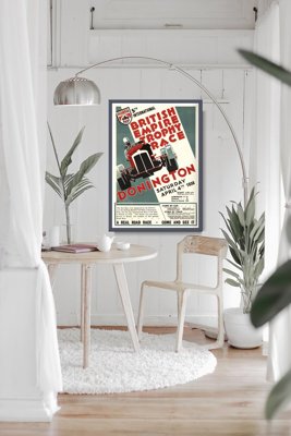 Plakat vintage do salonu Grand Prix British Empire Trophy Race