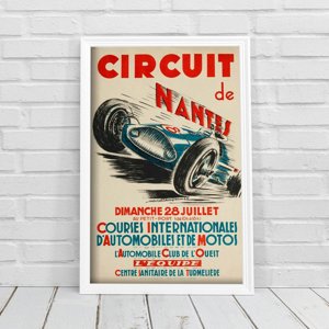 Plakat retro Grand Prix Circuit de Nantes