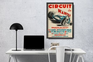 Plakat retro Grand Prix Circuit de Nantes