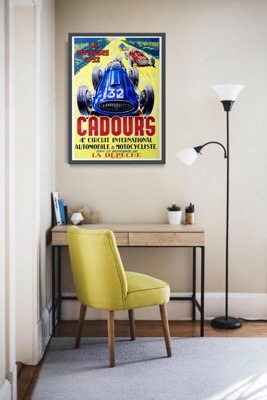 Plakat w stylu retro Cadours Circuit International Automobile Grand Prix