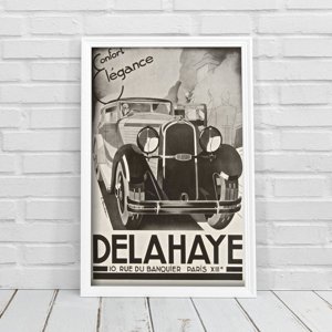 Plakat retro Delahaye Confort Elegance