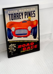 Plakat vintage Grand Prix Plakat Czwarty bieg Torrey Pines Road Race