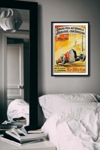 Retro plakat Grand Prix Automobile de Bourgogne et Coupe Repusseau