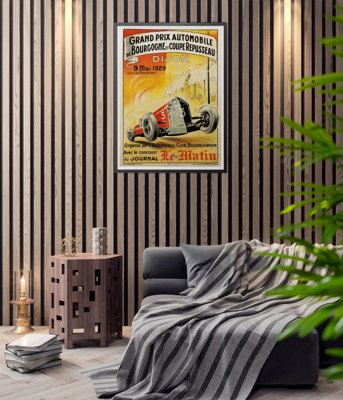 Retro plakat Grand Prix Automobile de Bourgogne et Coupe Repusseau
