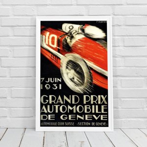 Plakat w stylu vintage Grand Prix Automobile de Geneve