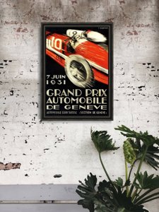 Plakat w stylu vintage Grand Prix Automobile de Geneve
