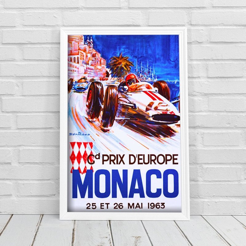 Plakat vintage do salonu Grand Prix d’Europe Monaco