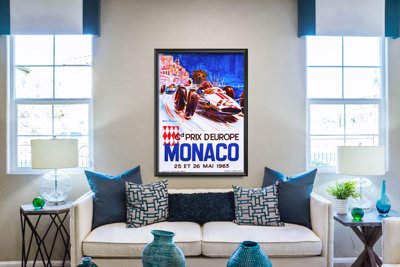 Plakat vintage do salonu Grand Prix d’Europe Monaco