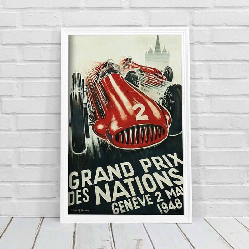 Plakat retro Grand Prix des Nations Geneve