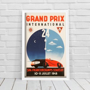 Plakat vintage Grand Prix International SPA Francorchamps Stavelot