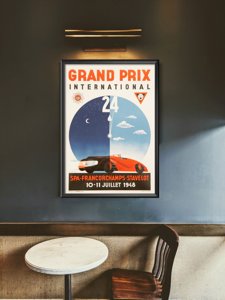 Plakat vintage Grand Prix International SPA Francorchamps Stavelot