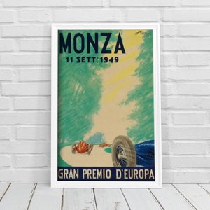 Retro plakat Grand Prix Monza Gran Premio d’Europa