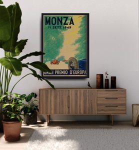 Retro plakat Grand Prix Monza Gran Premio d’Europa