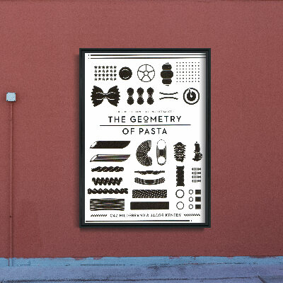Plakatyw stylu retro Geometria Makaronu