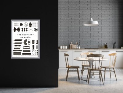 Plakatyw stylu retro Geometria Makaronu