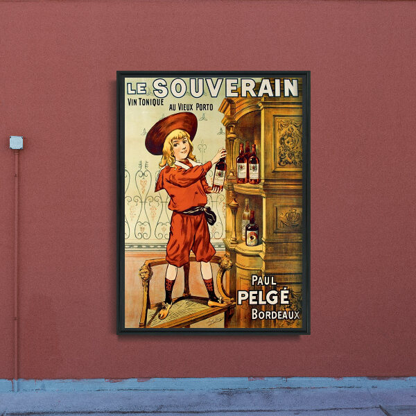 Plakat retro Nadruk reklamowy Le Souverain