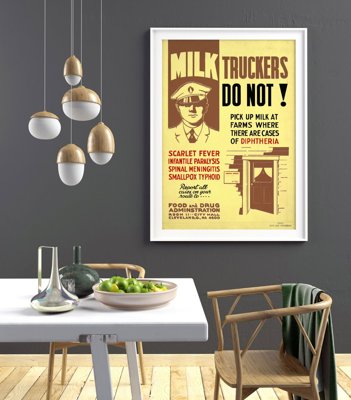 Plakat w stylu vintage Ostrzeżenie Food and Drug Administration