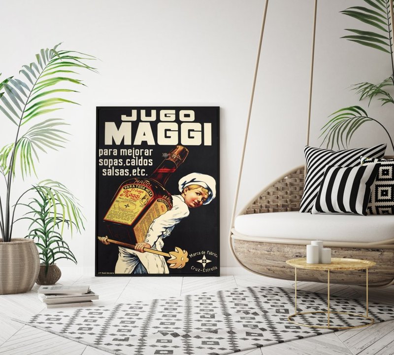Plakat vintage Vintage sos przyprawowy Maggi Print
