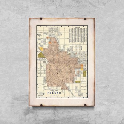 Plakat vintage Stara mapa Drezna
