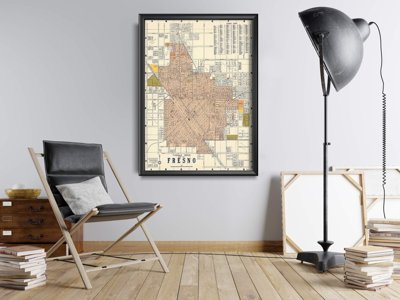 Plakat vintage Stara mapa Drezna