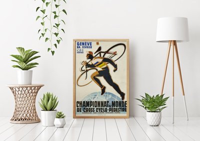 Plakat vintage do salonu Donaldson Bicycle Lithos na sezon