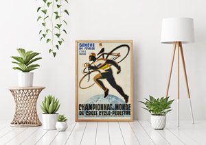 Plakat vintage do salonu Donaldson Bicycle Lithos na sezon