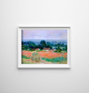 Retro plakat Stóg siana w Giverny Claude Monet