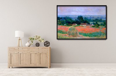 Retro plakat Stóg siana w Giverny Claude Monet