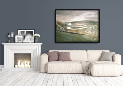 Plakat vintage do salonu Eric Ravilious Cuckmere Haven