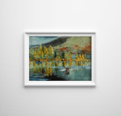 Plakat w stylu retro Październik Winslow Homer