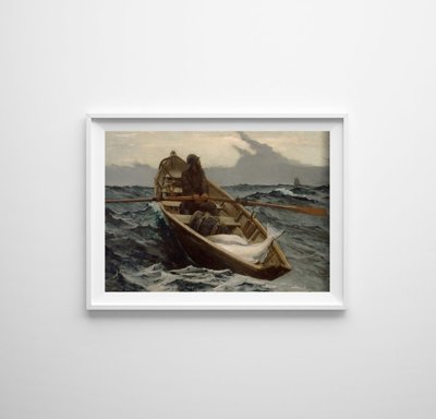Plakat retro do salonu Ostrzeżenie przed mgłą Winslow Homer