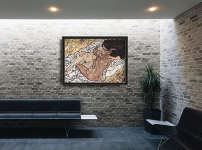 Plakat retro do salonu Embrace Egon Schiele