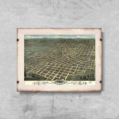 Plakatyw stylu retro Mapa Gruzja