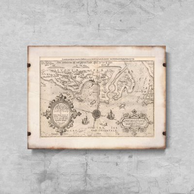Plakat retro do salonu Antyczna Mapa Inflant