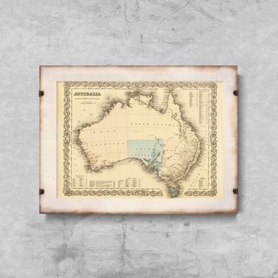 Plakat na ścianę Stara mapa Australii
