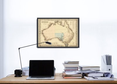Plakat na ścianę Stara mapa Australii
