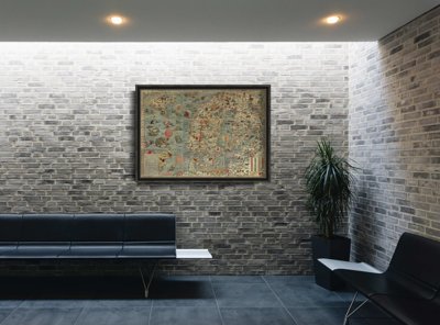 Plakat w stylu retro Mapa starej Skandynawii