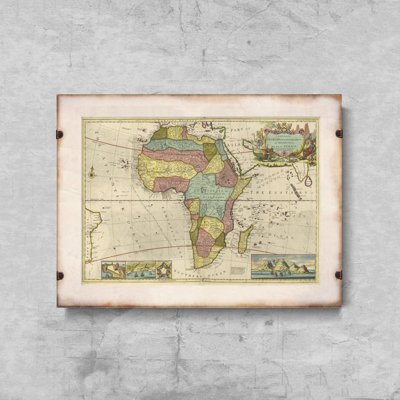 Plakat retro do salonu Mapa Afryki
